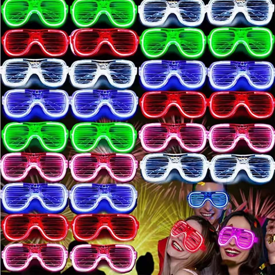 Glow In The Dark Party Glasses - Occhiali LED luminosi da 5-50 pezzi,