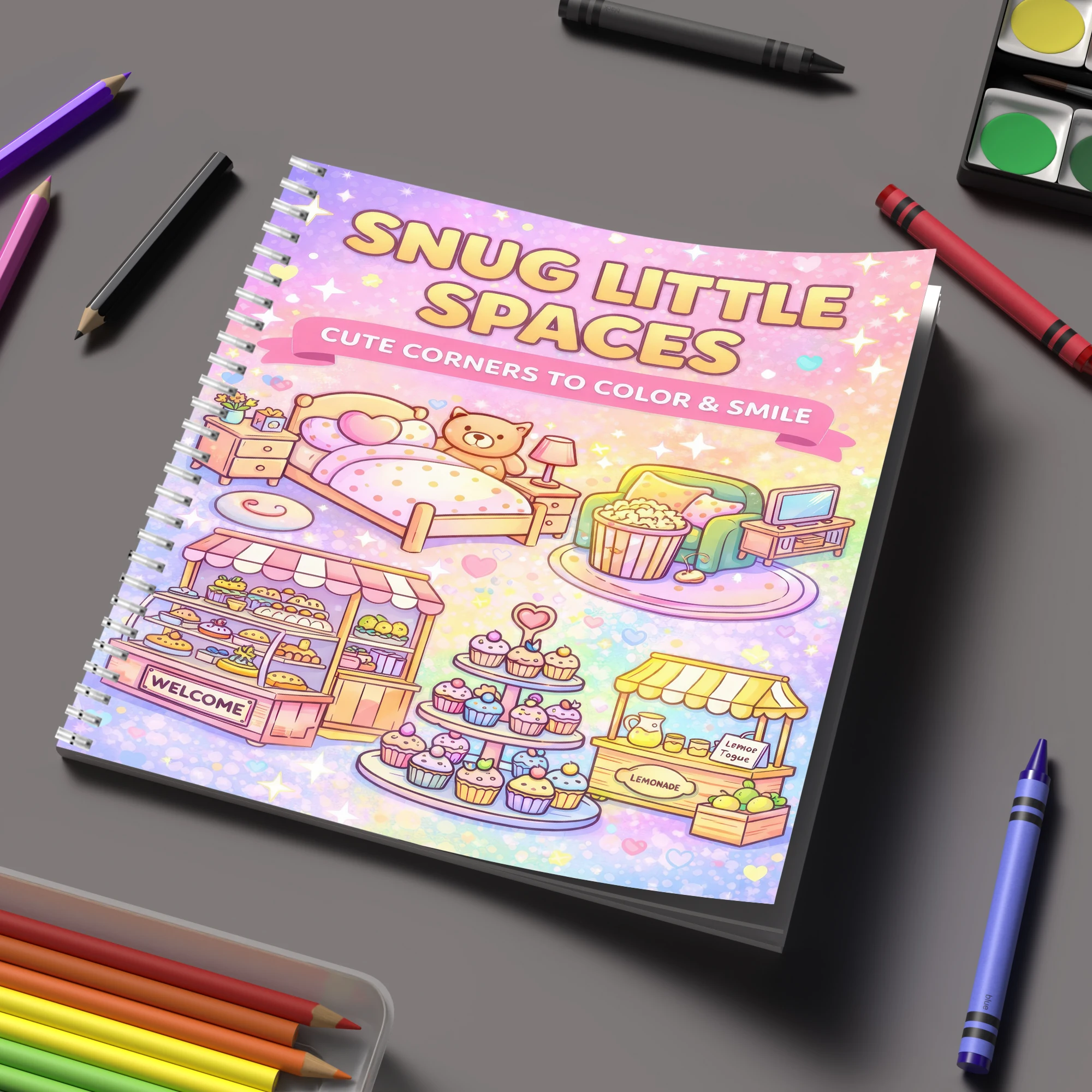 Party Supplies - Libro da colorare Little Spaces per