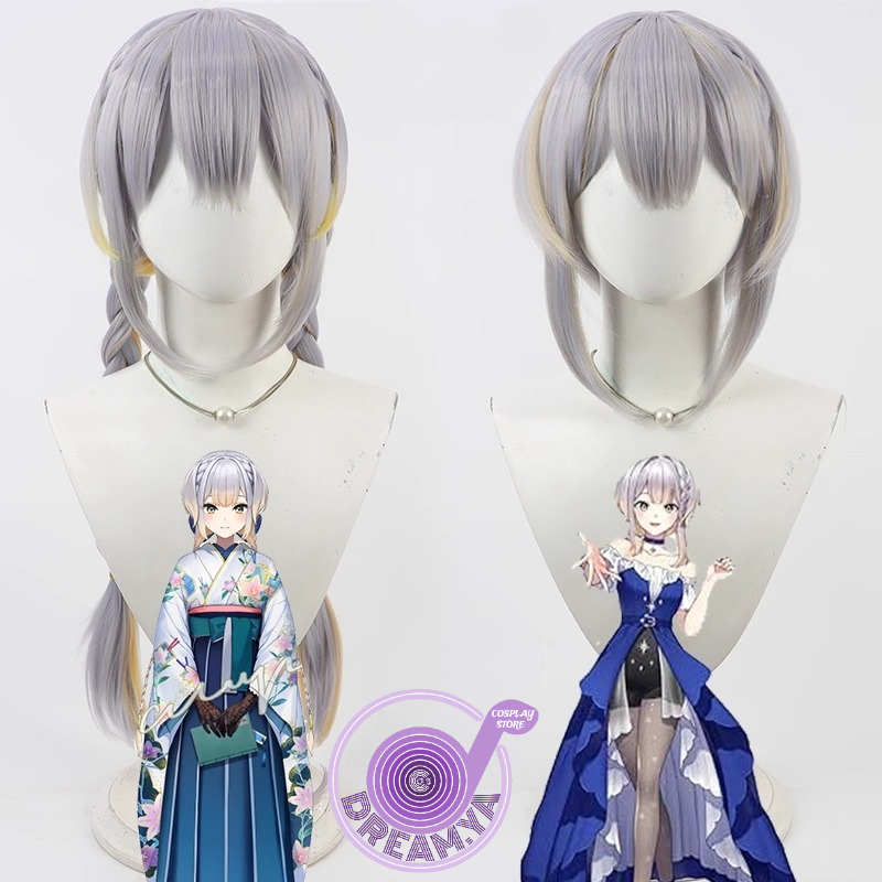 Anime Cosplay Wig Heat Resistant - Shioriha Ruri Parrucca Cosplay Vtuber Grigio