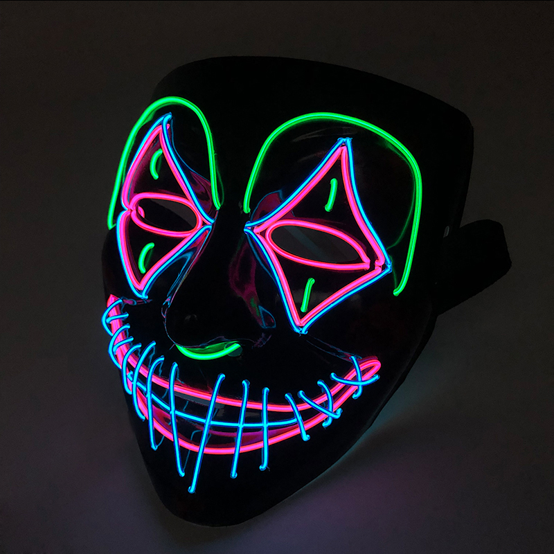 Led Purge Mask Halloween - Maschera assassina a LED Danza di