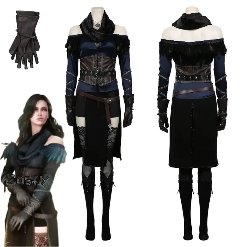 Medieval Renaissance Dress Women - Yennefer Cosplay Fantasia Costume Travestimento per