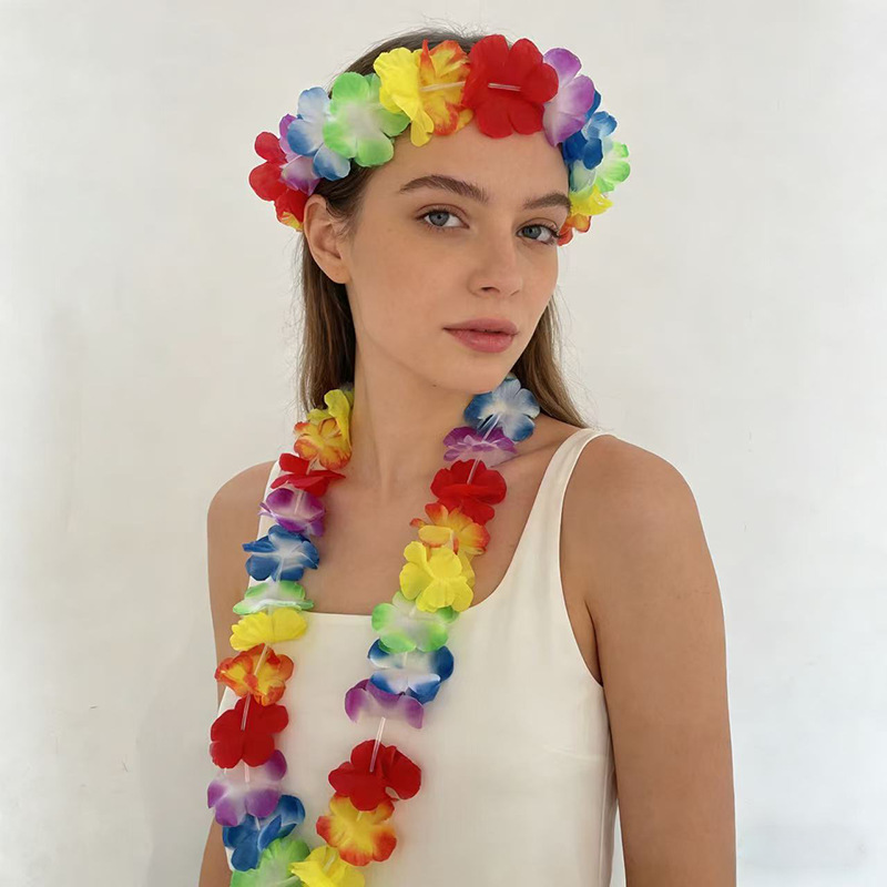 Glow In The Dark Party Glasses - Collana ghirlanda con fiori hawaiani da