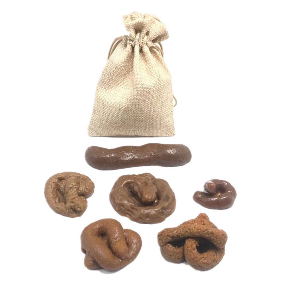 Fake Poop Gag Gift - 6 Pezzi di Cacca Finta Antistress,