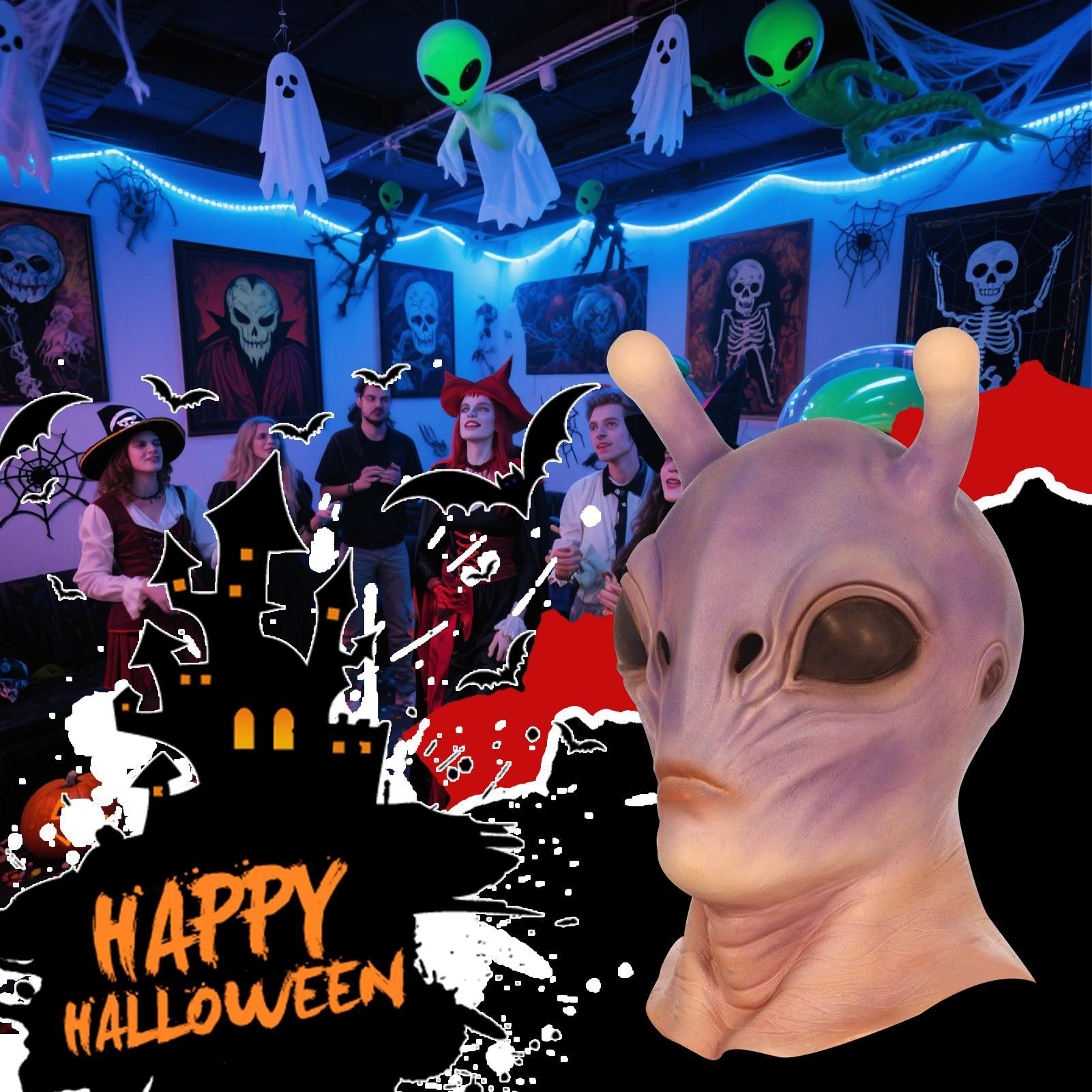 Latex Alien Mask Realistic - Testa intera Realistica Maschera alieno di