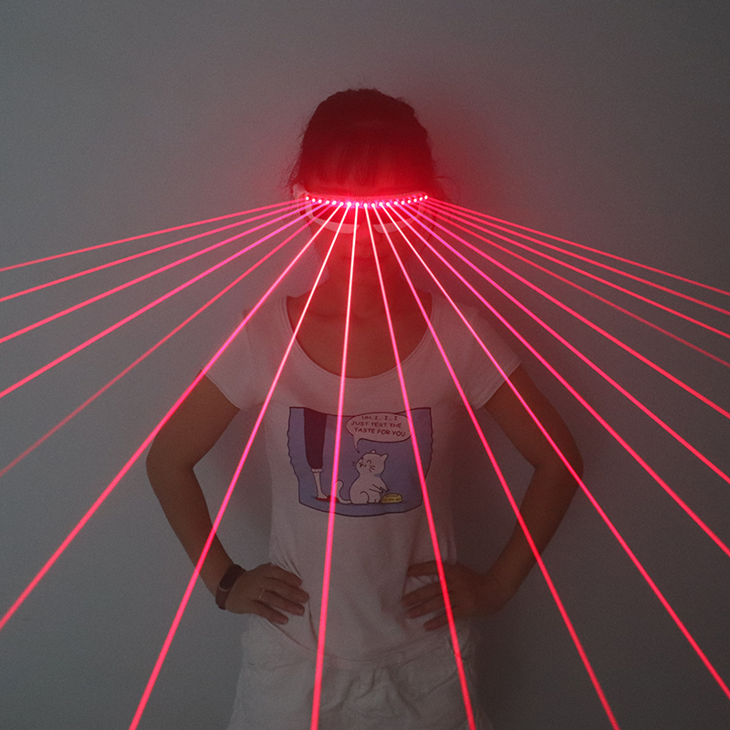Occhiali laser rossi da 650 nm - Glow In The Dark Party Glasses recensione e prezzo