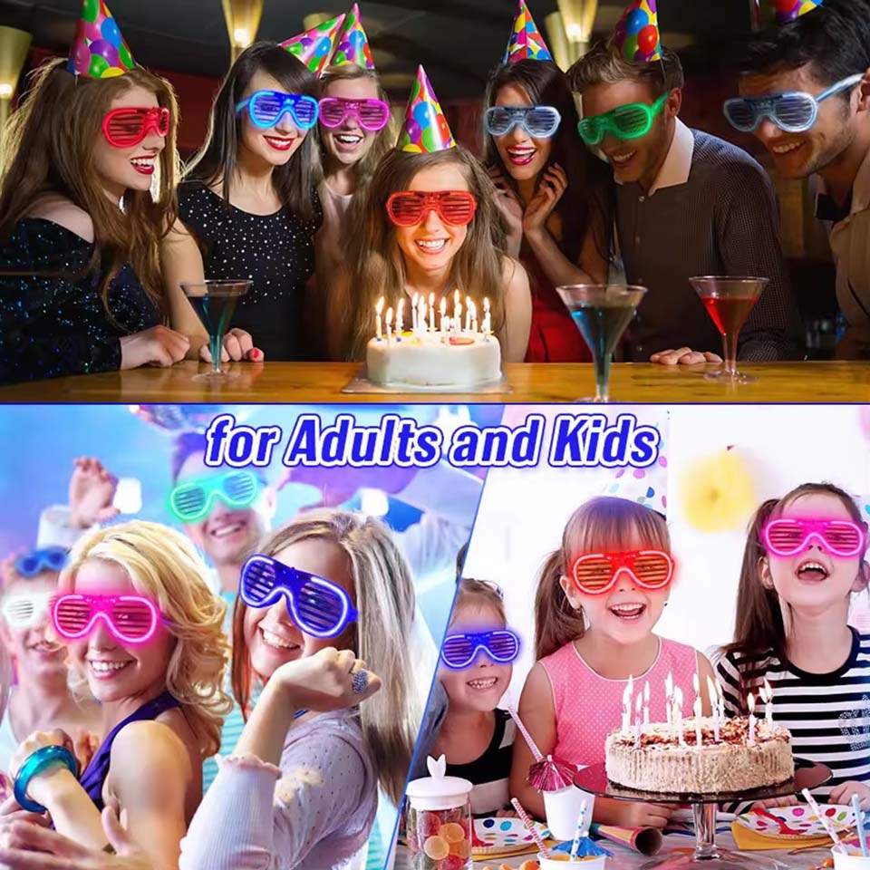 Occhiali LED luminosi da 5-50  - Glow In The Dark Party Glasses recensione e prezzo