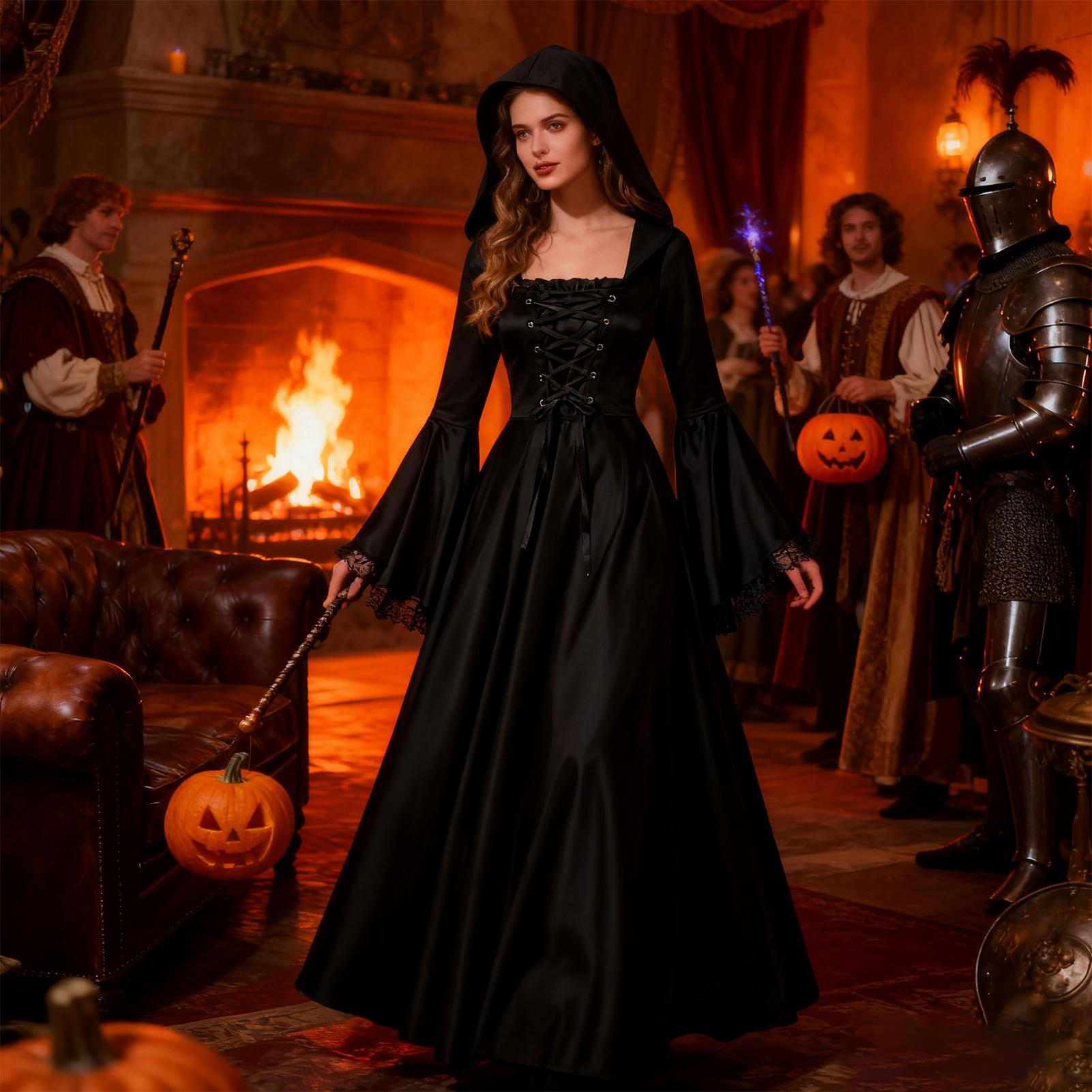 Costume da Strega di Halloween - Medieval Renaissance Dress Women recensione e prezzo