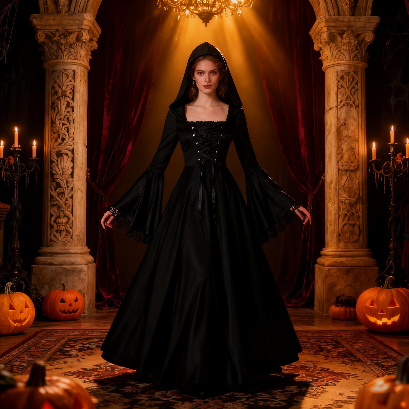 Costume da Strega di Halloween - Medieval Renaissance Dress Women recensione e prezzo