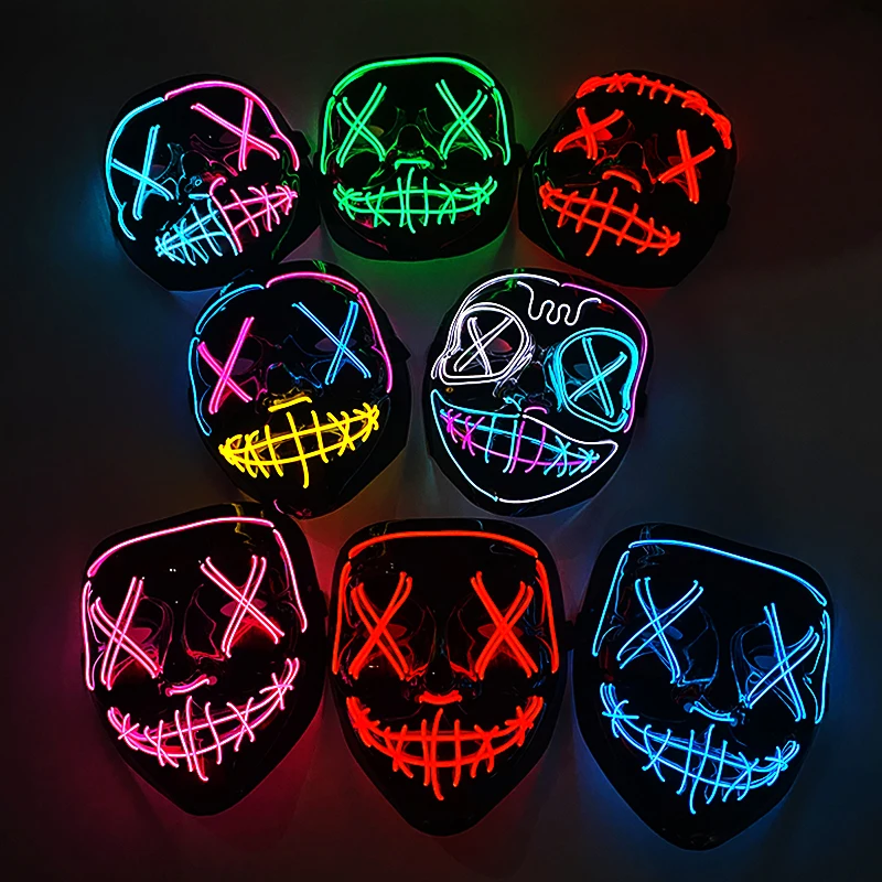 Maschera a LED Neon Wireless c - Led Purge Mask Halloween recensione e prezzo
