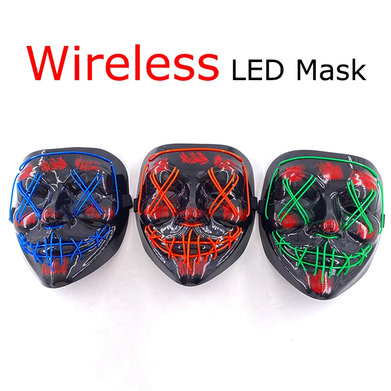 Maschera a LED Neon Wireless c - Led Purge Mask Halloween recensione e prezzo