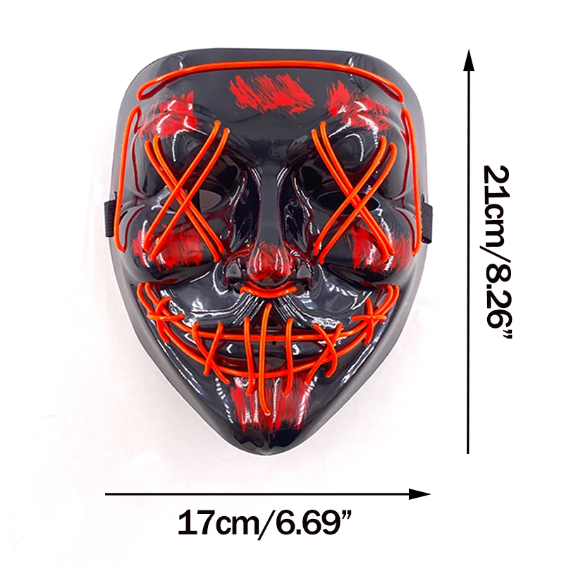 Maschera a LED Neon Wireless c - Led Purge Mask Halloween recensione e prezzo