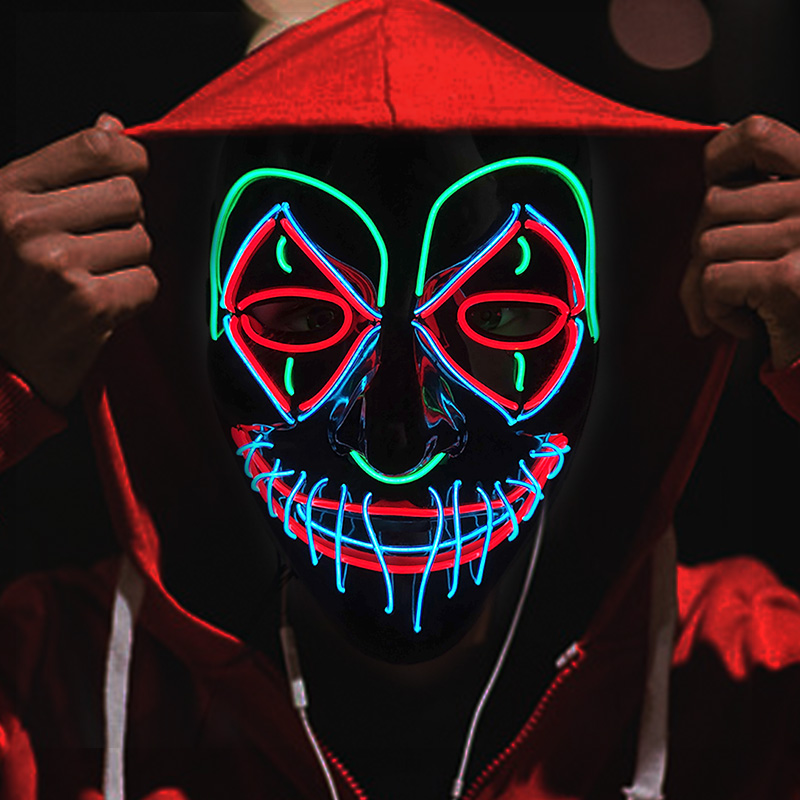 Maschera assassina a LED Danza - Led Purge Mask Halloween recensione e prezzo