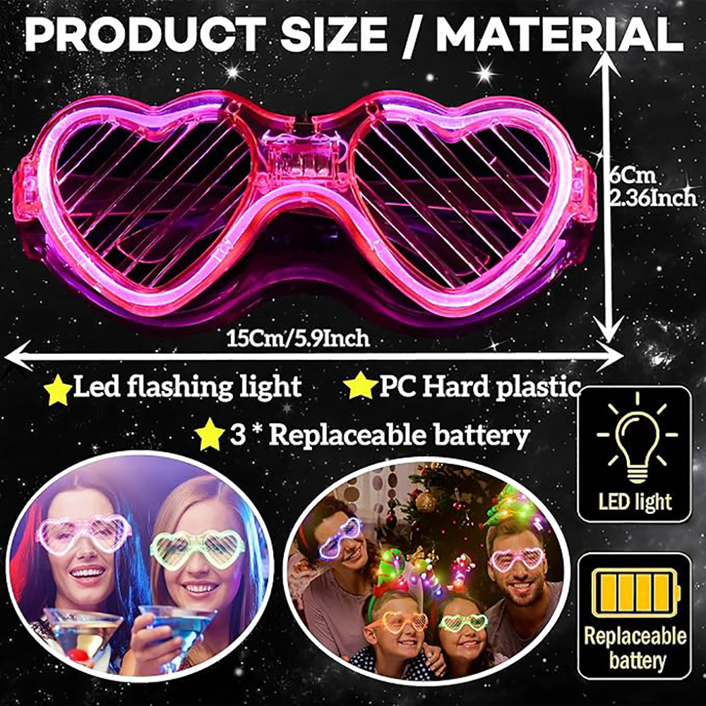 5/10/20/30/50 Occhiali luminos - Glow In The Dark Party Glasses recensione e prezzo