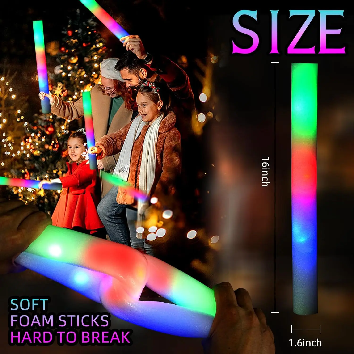 30 bastoncini luminosi in schi - Flashing Led Foam Sticks Party recensione e prezzo