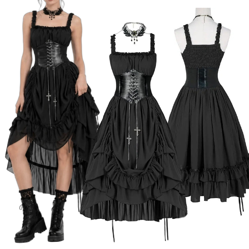 Abito Gotico da Donna con Cors - Medieval Renaissance Dress Women recensione e prezzo