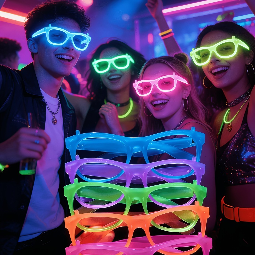Occhiali fluorescenti UV che s - Glow In The Dark Party Glasses recensione e prezzo